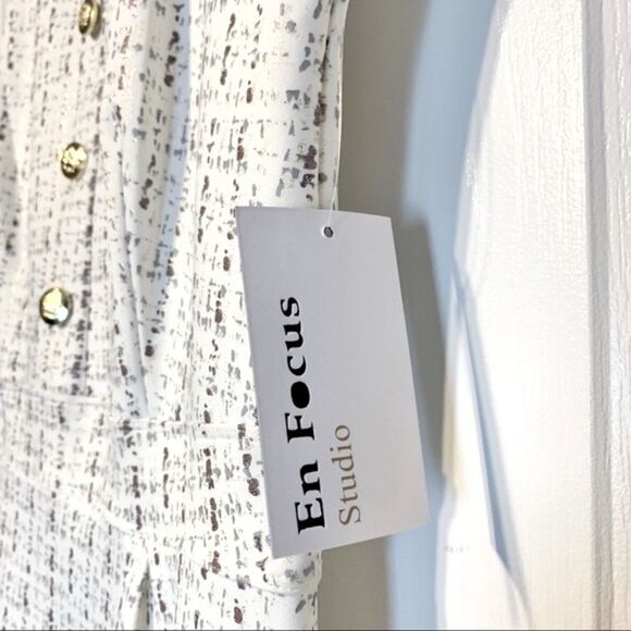 Enfocus Studio Sleeveless Metallic Classic Fit and Flare A-Line Dress Size 14 - Picture 9 of 12